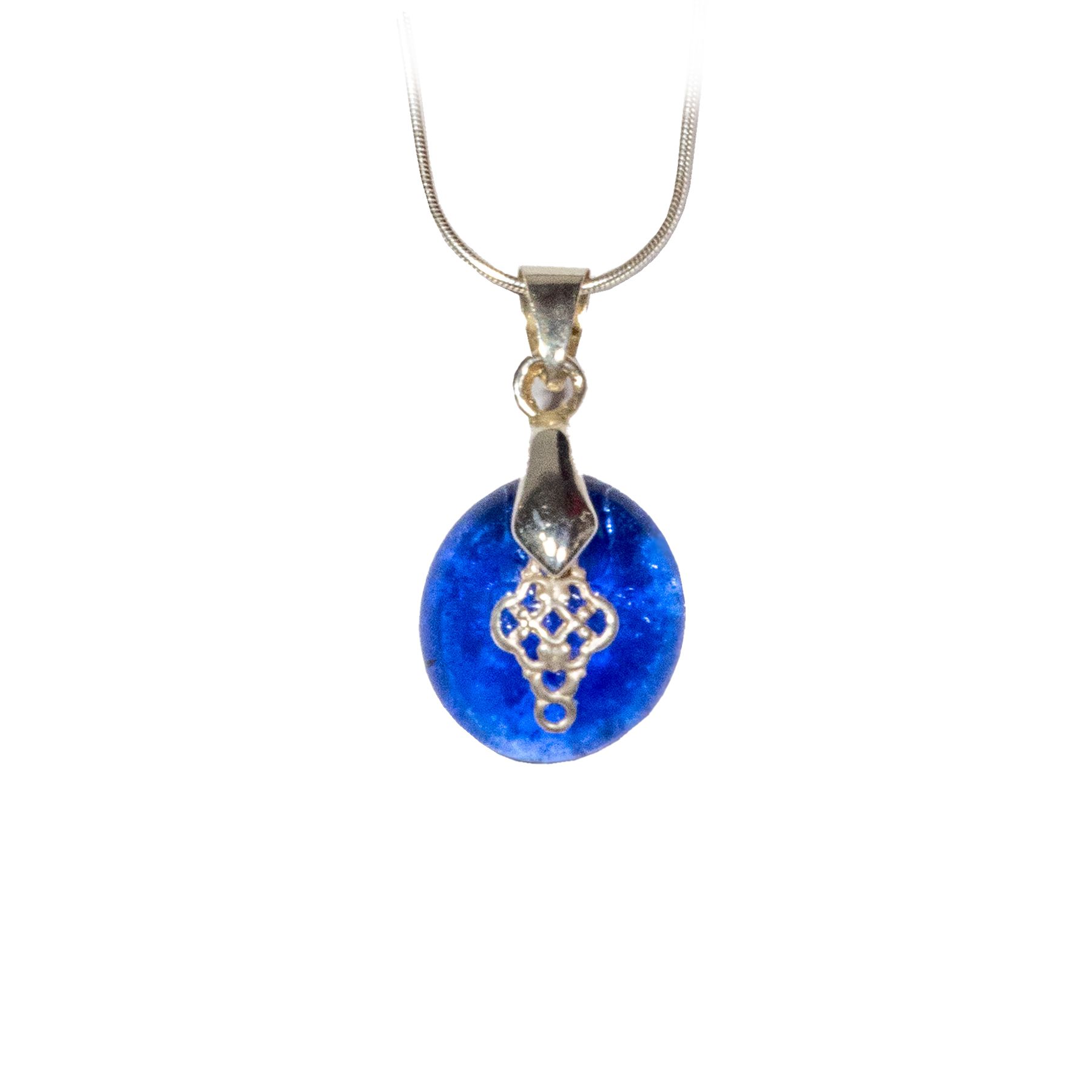 Collier bleu lavande